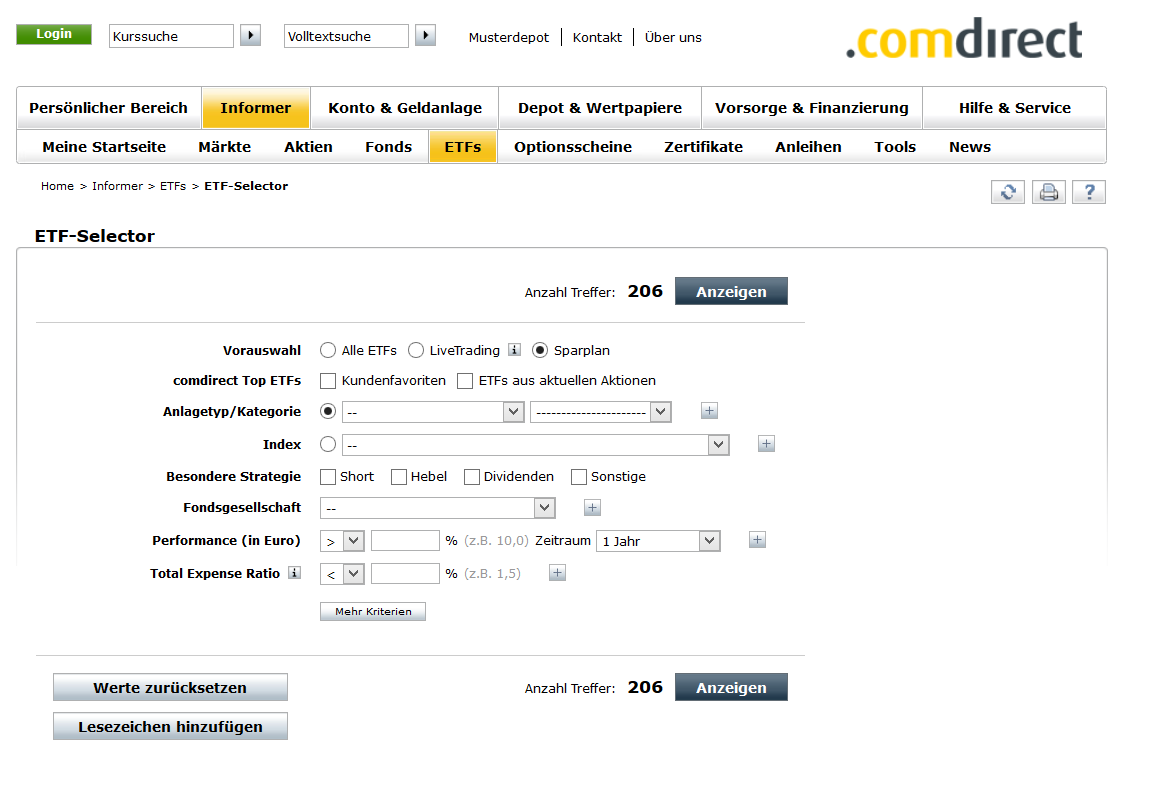 etf comdirect etf comdirect
