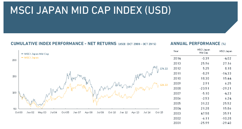 Überblick über den MSCI Japan Mid Cap Index