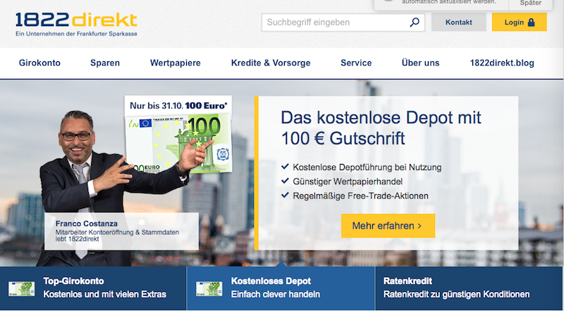 Der Antrag für den Depotwechsel