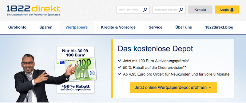 Der Web-Auftritt von 1822direkt
