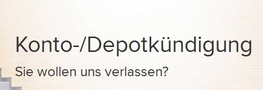 Depotkündigung bei der Consorsbank