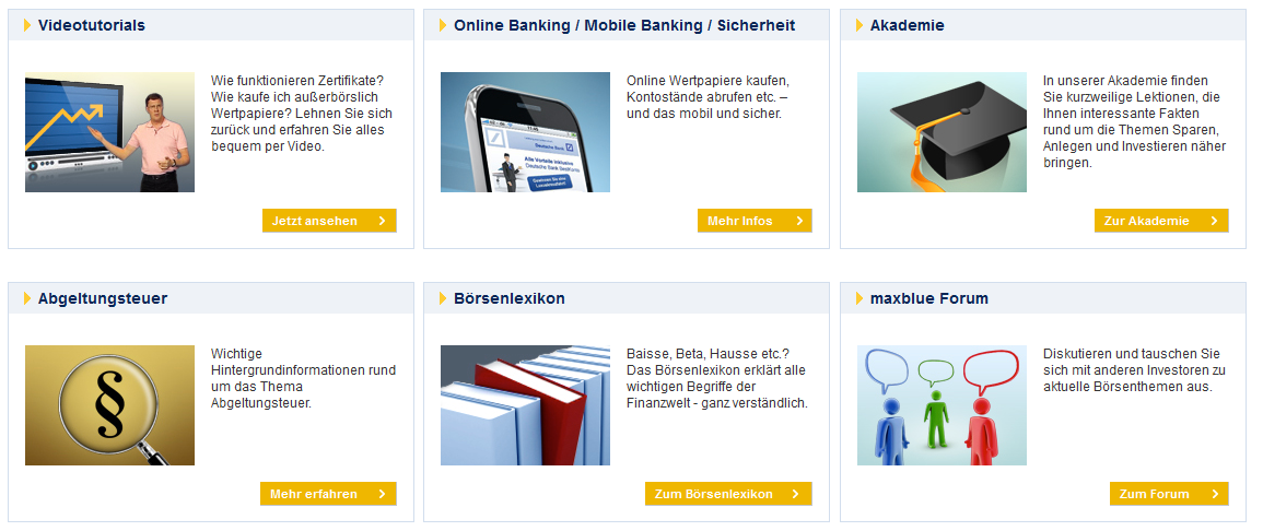 Wissen und Informationen bei maxblue