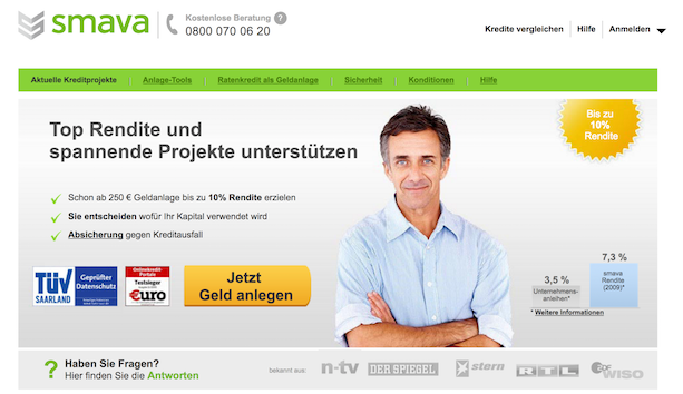 smava Geldanlage Rendite