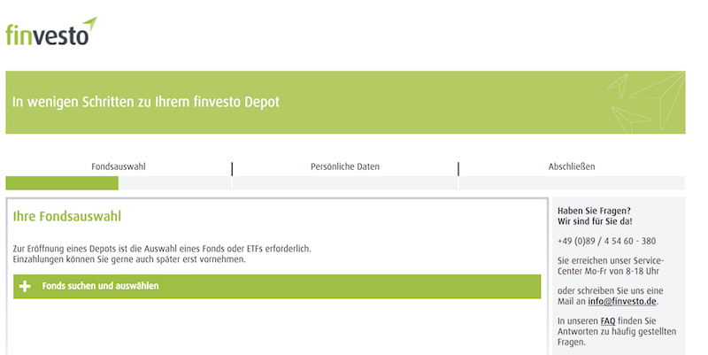 finvesto Depoteröffnung