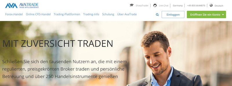 AvaTrade Homepage