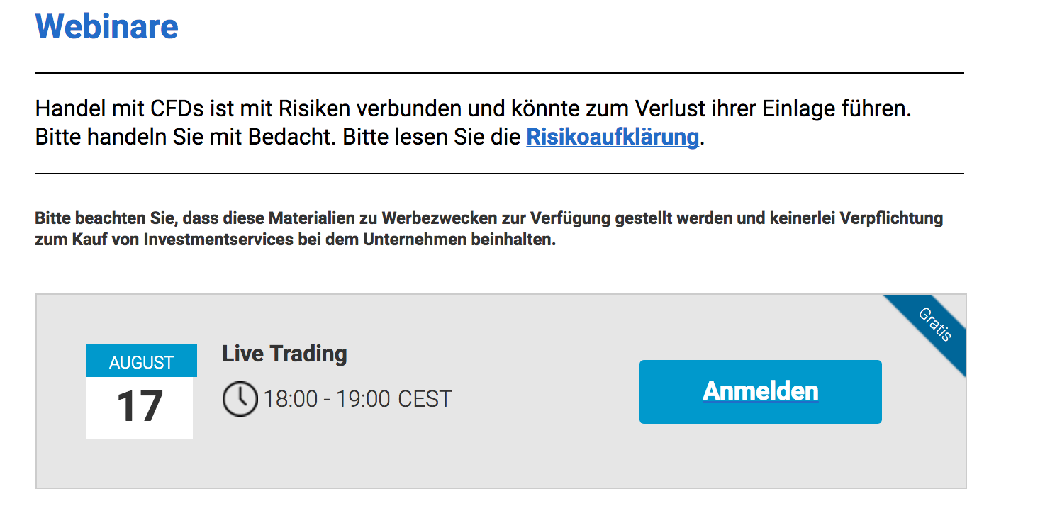 Markets.com Webinare