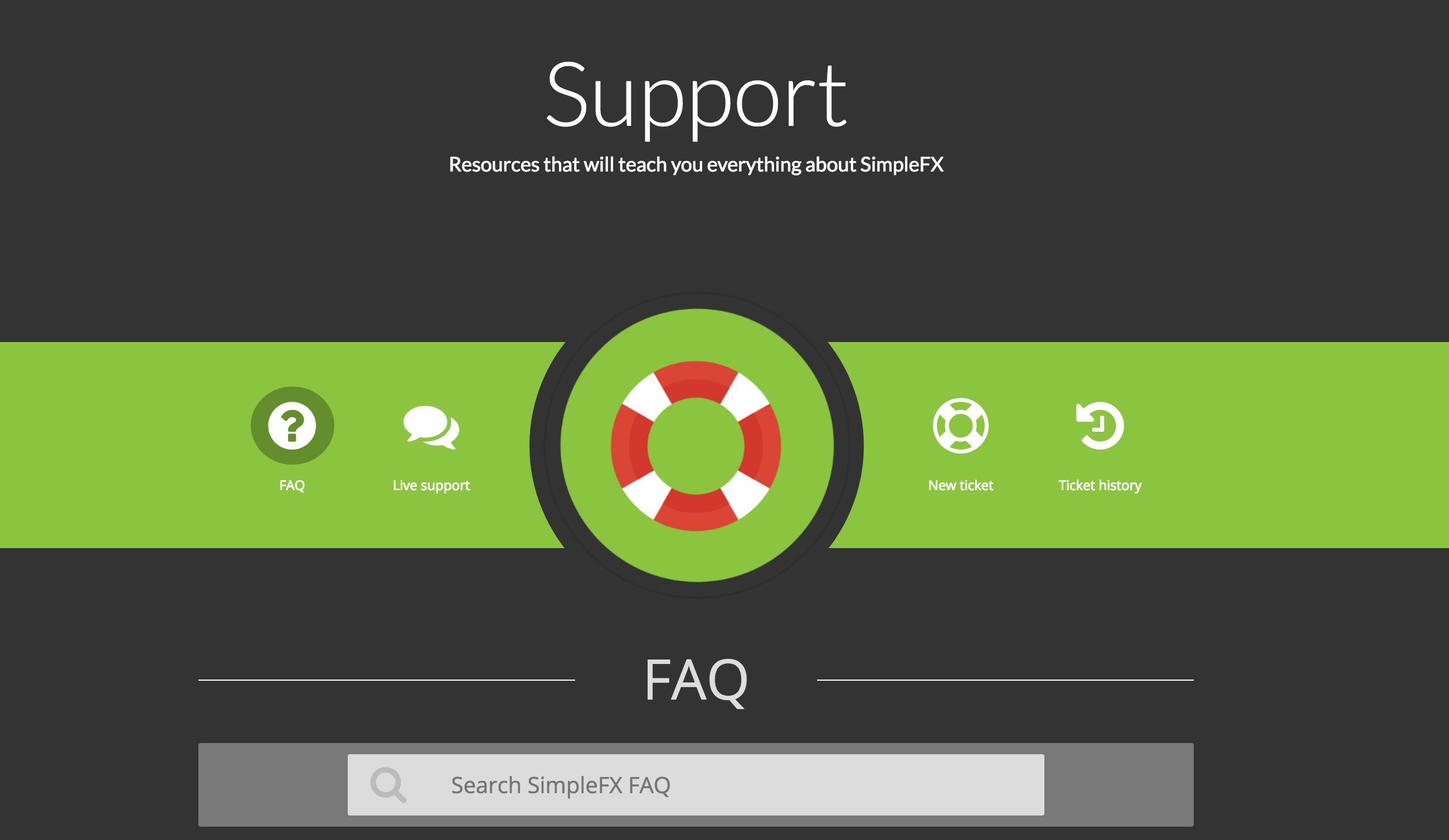 SimpleFX Support