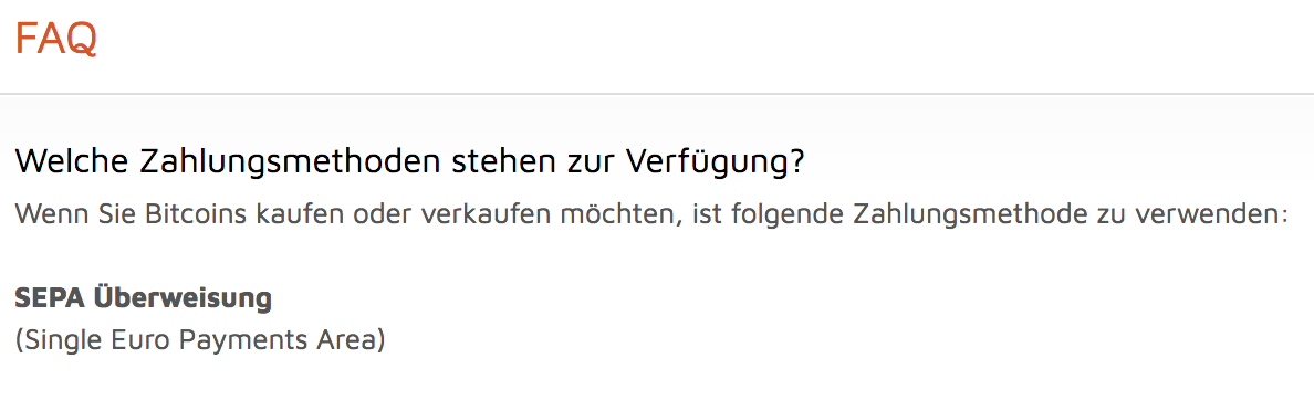 Bitcoin.de Zahlungsmethode