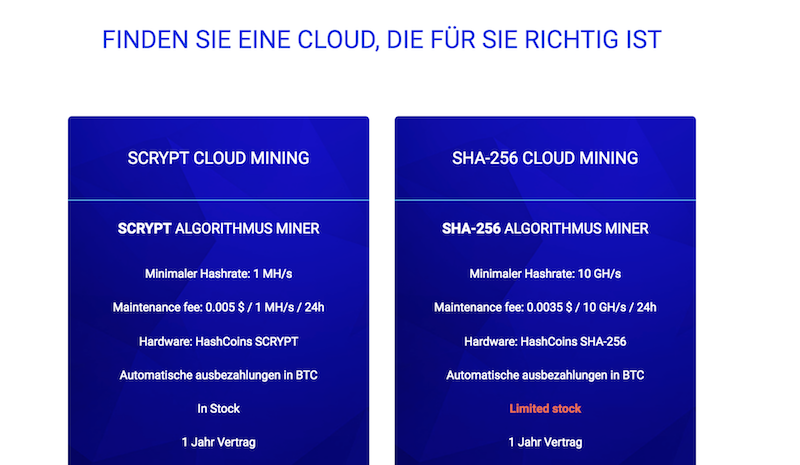 HashFlare Paketen