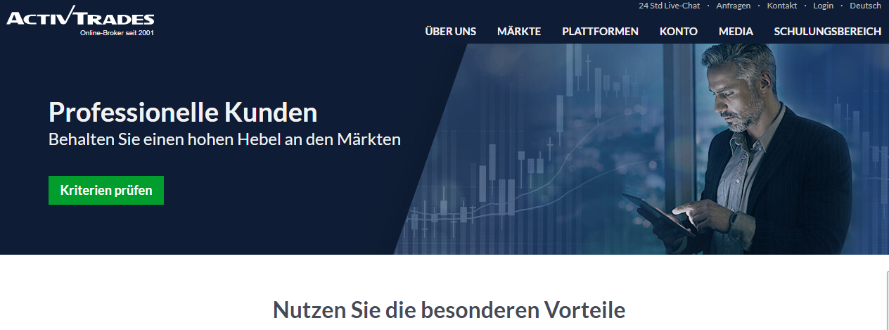 ActivTrades Kundenkonto