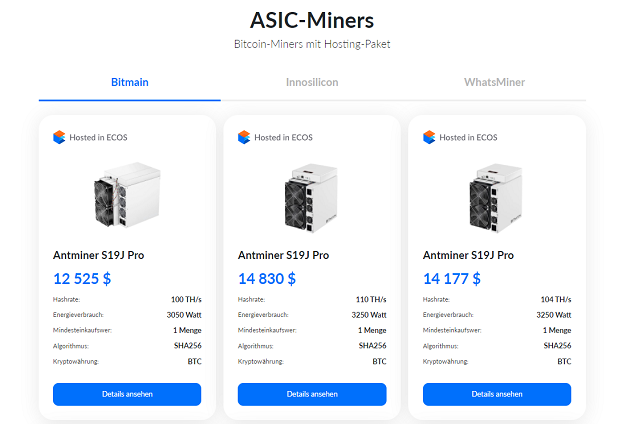 ECOS mining ASIC