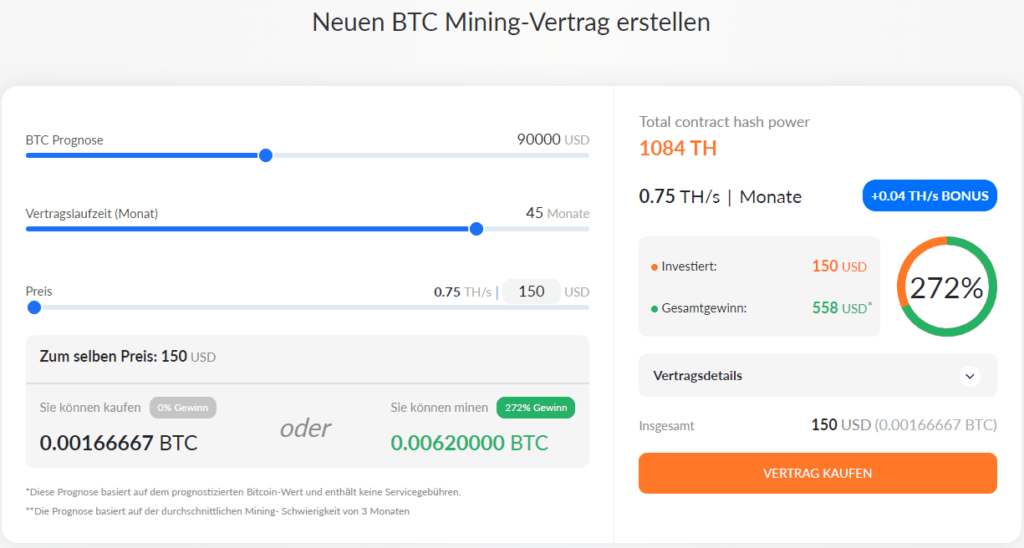 Bitcoin Mining Beispiel